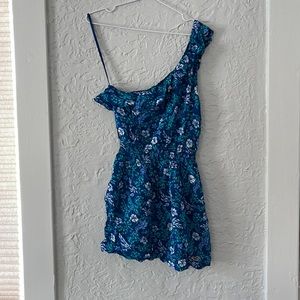 Hollister Blue Floral One Shoulder Dress